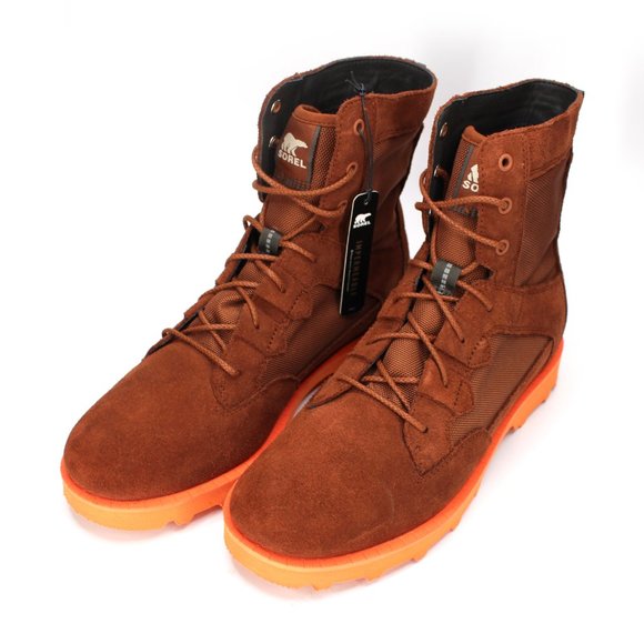 Sorel Caribou OTM Impermeable Waterproof Brown Orange Trail Boots 10.5 Shoe NEW - Picture 2 of 8